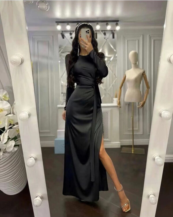 Beautiful Waist Fitting Irregular Dress - Image 3