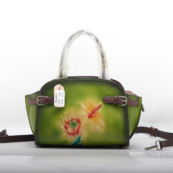 The First Layer Cowhide Dumpling Portable Shoulder Bag - Image 6