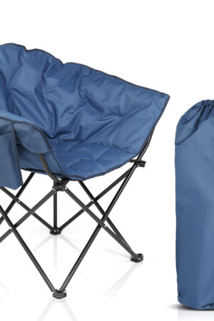 Blue Camping Chair Steel Pipe 120kg