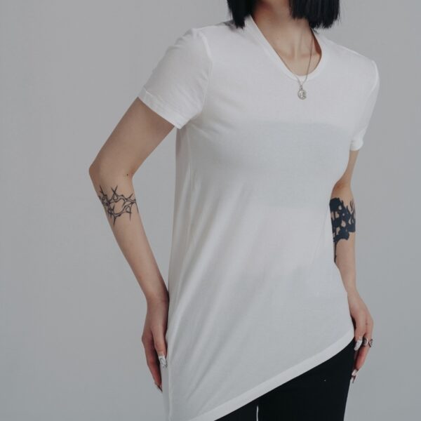 Personalized Circular Arc Design Simple And Thin Short Sleeve - Image 5