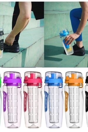32Oz Fruit Infusing Infuser Water Bottle Water Fruit Bottle BPA Free Plastic Sport Fruit Infuser Water Bottles With Infuser Juice Shaker Drink Bottle Of Water