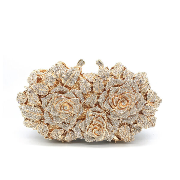 Hollow Rose Diamond Dinner Bag - Image 3