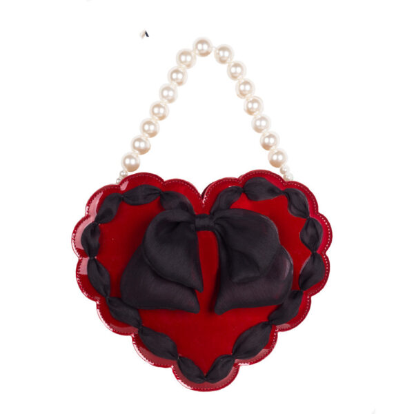 People Love Bow Pearl Lolita Flower Wedding Bag Handheld Crossbody - Image 3
