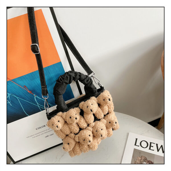 Fashion Creative Simple Denim Bear Doll Bag - Image 6