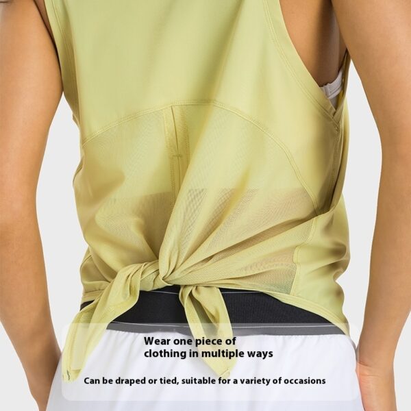 New Yoga Vest Fitness Exercise Sleeveless Blouse Quick-drying Loose Yoga Top - Image 3