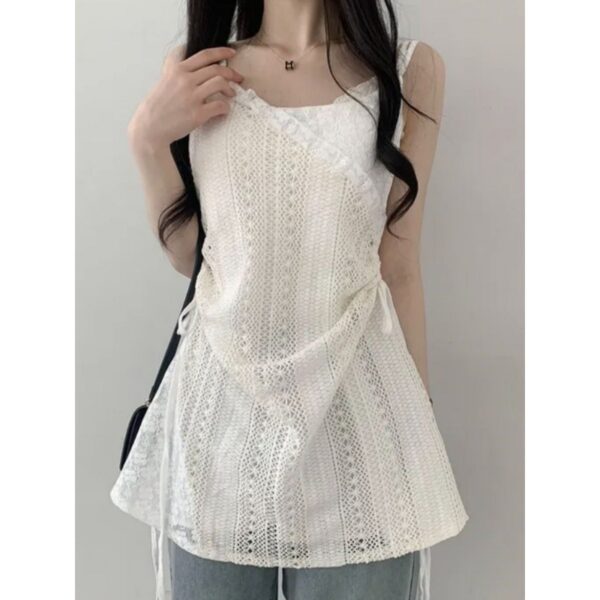 Western Style Drawstring Lace Waist Lace Sling - Image 3