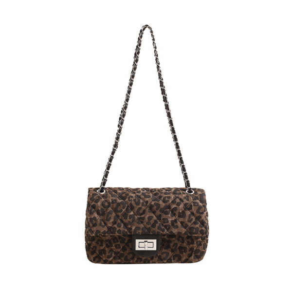 New Leopard Print Shoulder Crossbody Small Square Bag - Image 6