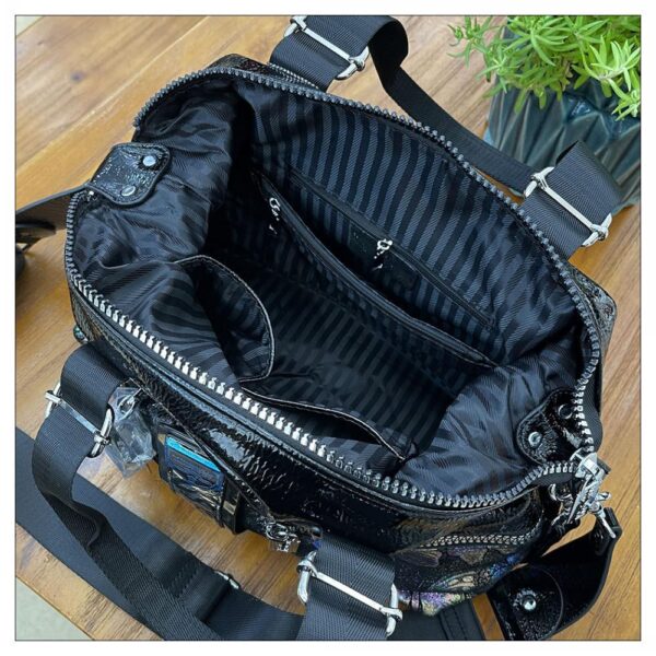 Women's Painted Print Portable Western Style Soft Leather Shoulder Large Bag - Image 4
