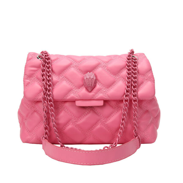 Plaid Embossed Chain Personality Shoulder Bag - Image 4