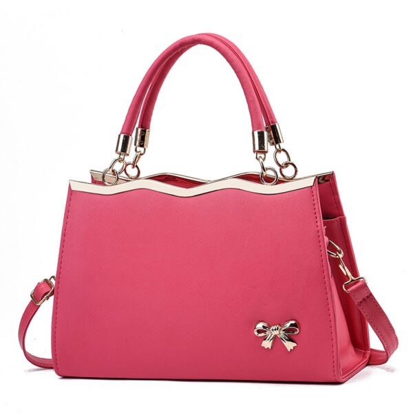 Fashion Bowknot Handbag Large Capacity Shoulder Messenger Bag - Image 9