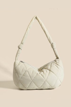 Down Cotton Dumpling Bag Shoulder Crossbody Rhombus Underarm Bag