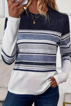 Creative Shading Digital Printing Casual Trend 3D Long Sleeve T-shirt
