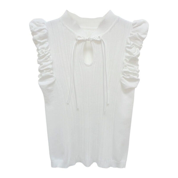 New Chinese Style Retro Buckle Puffed Sleeves Elegant Top - Image 5