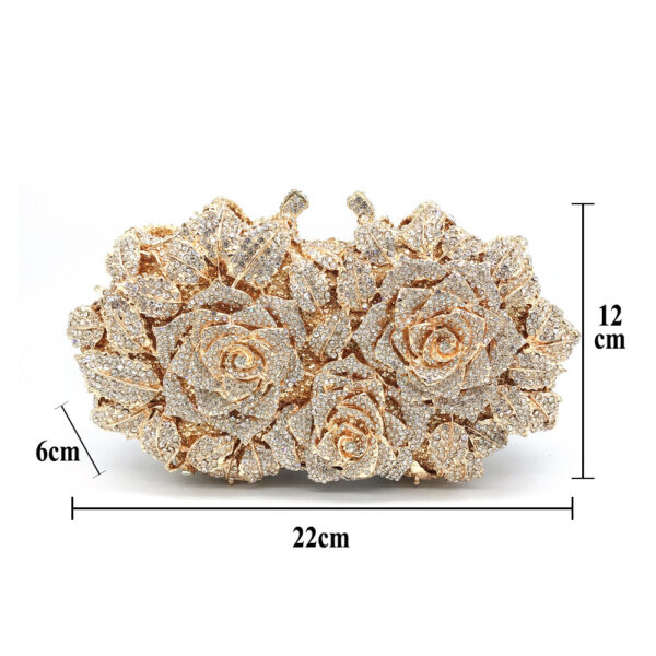 Hollow Rose Diamond Dinner Bag - Image 6