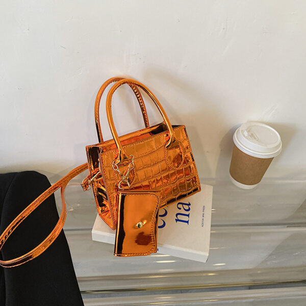Simple Texture Shoulder Messenger Bag - Image 8