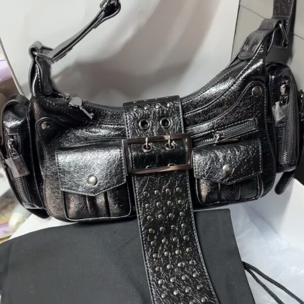 Fashion Hot Girl Motorcycle Rivet Bag Female - Image 4