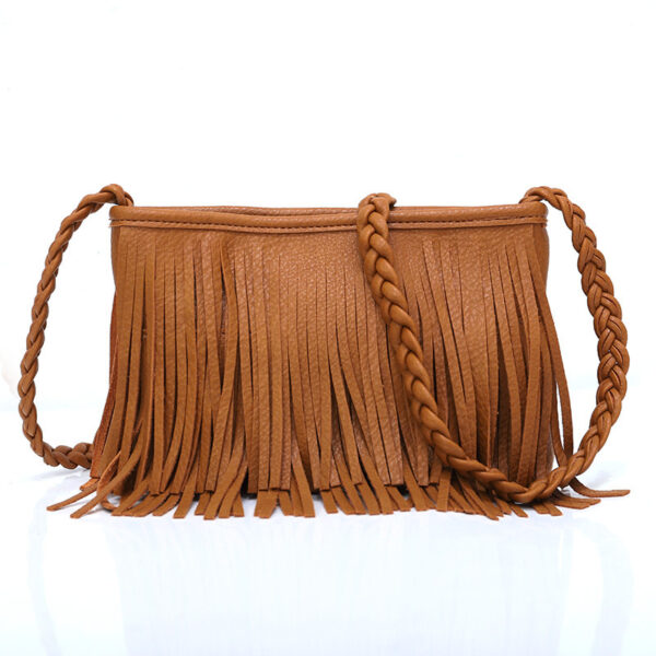 Hand-woven Tassel Bag Shoulder Crossbody Bag - Image 6