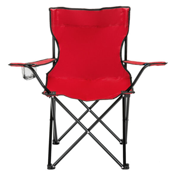 Camping Chair, Black Frame Red Oxford Cloth - Image 9