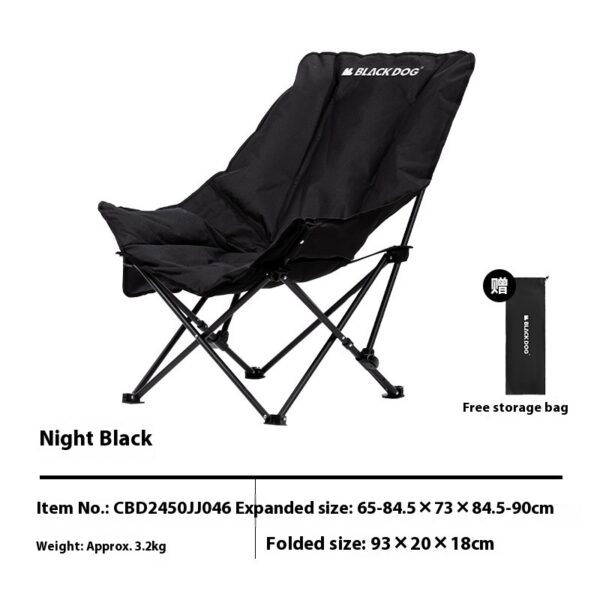 Camping Recliner Portable Thickened Stool Beach Chair Outdoor Folding Chair - Image 6