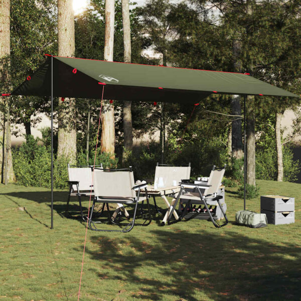 vidaXL Camping Tarp oliivinvihreä 506x306 cm Vedenpitävä - Image 5
