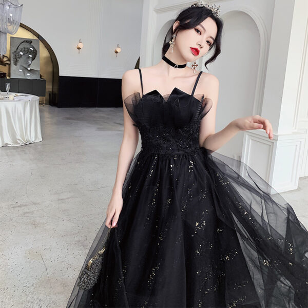 Black Evening Dress Temperamental Minority High-end - Image 2