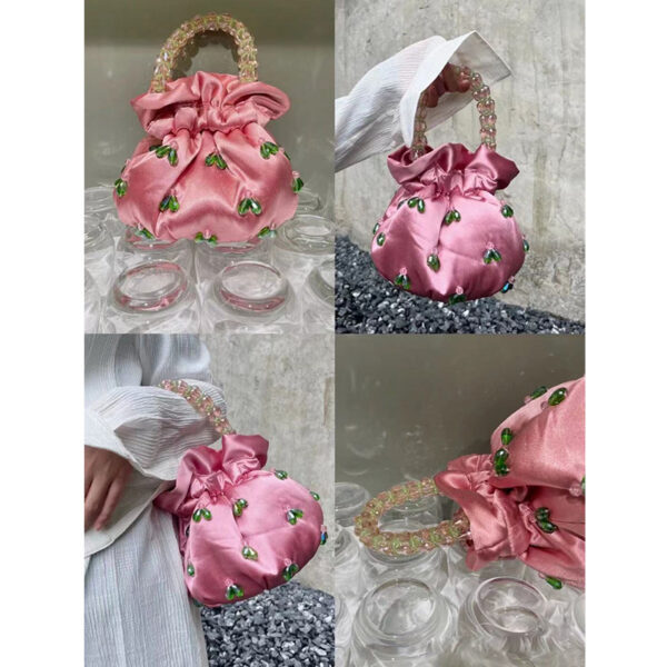 Fashion Handmade Glass Crystal Beaded Handbag - Image 2