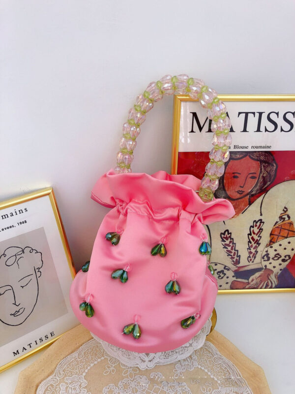 Fashion Handmade Glass Crystal Beaded Handbag - Image 5