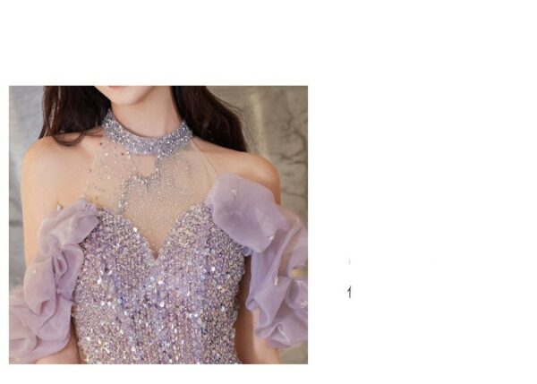 Evening Gown Women's Halter French Style - Image 4