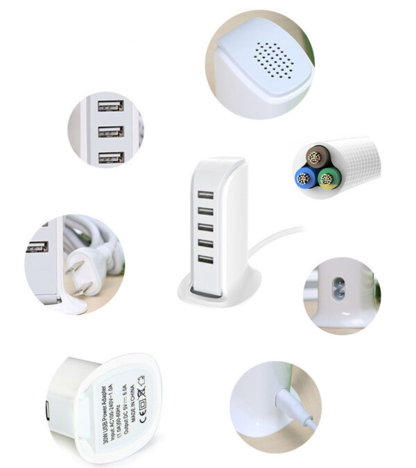 6 Port USB Sailboat Power Strip Charger - Image 6