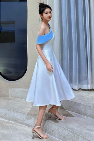 The White New Style Can Usually Be Worn By A Small Person, A Thin Birthday Dress, A Small Daily Dress For Women