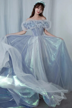 Evening Gown For Women Haze Blue Fairy