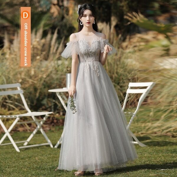 Dress Sisters Dress Female Gray Slim Fit Girlfriend Clothes - Image 6