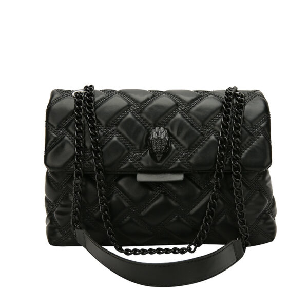 Plaid Embossed Chain Personality Shoulder Bag - Image 3