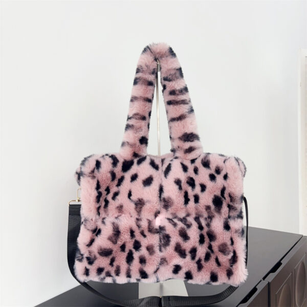 Leopard Print Tote Shoulder Messenger Bag Large Capacity - Image 6