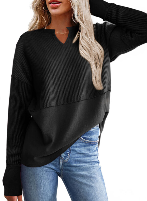 Autumn And Winter New Solid Color Loose Sweater Women's Top - Image 9