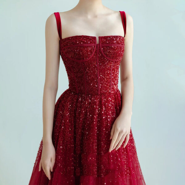 New Sequin Sling High-grade Princess Engagement Dress For Women - Image 6