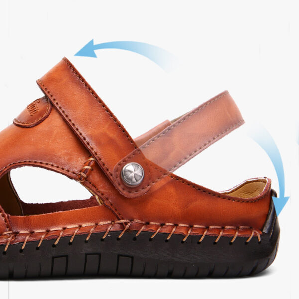 Men's Closed Toe Sandals Summer Adjustable Slides Slippers Fashion Beach Shoes - Image 7