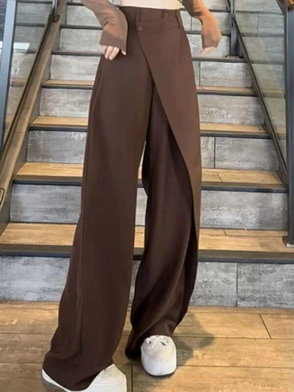 Irregular Wide-leg Pants Ins Fashion Loose Trousers Women's Clothing - Image 5