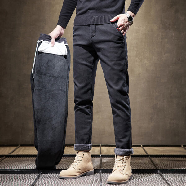 Slim Fit Straight Trend All-match Business Trousers Thick - Image 4