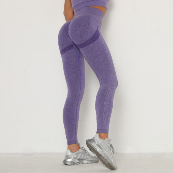 Seamless Knitted Peach Hip Women's Tight Elastic Yoga Pants High Waist Quick-drying Hip Pants - Image 8
