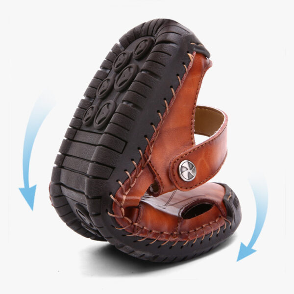 Men's Closed Toe Sandals Summer Adjustable Slides Slippers Fashion Beach Shoes - Image 8