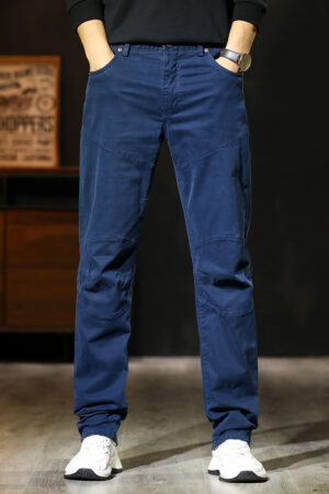Pure Color All-matching Straight Loose Patchwork Casual Pants