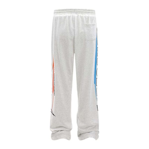 Retro Biker's Racing Style Letter Printed Sweatpants Men And Women - Image 4