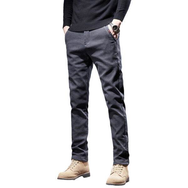 Slim Fit Straight Trend All-match Business Trousers Thick - Image 5