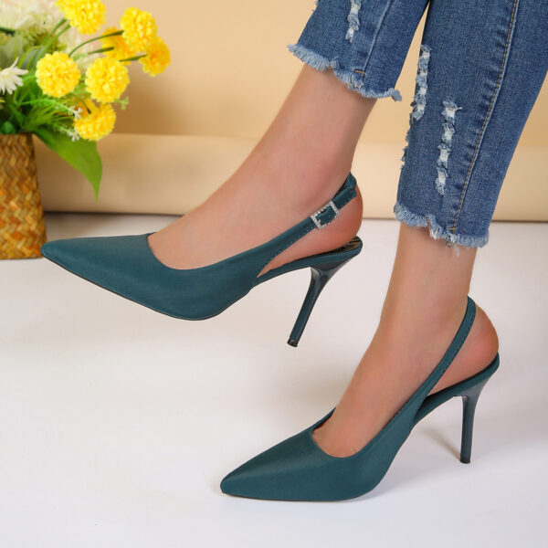 Pointed Toe Buckle Sandals Fashion Summer Stiletto High Heels Shoes For Women - Image 3
