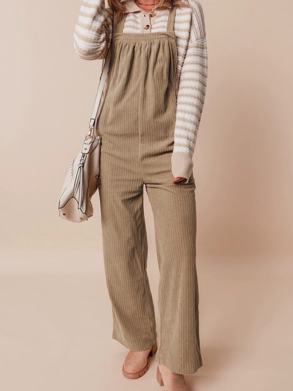 Solid Color Straight Cropped Trousers Women's Casual Style - Image 9