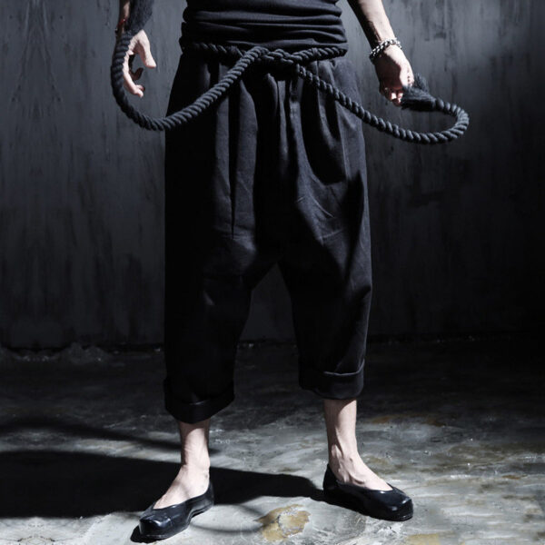 Male Personality Non-mainstream Loose Linen Pant