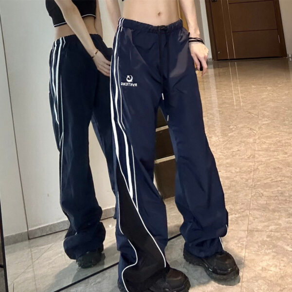 Spring Men's CasualColor Striped Cotton Long Tube Pants