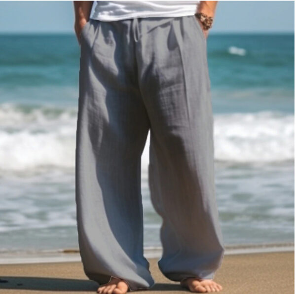 Outdoor Casual Pants Beach Solid Color Straight - Image 5