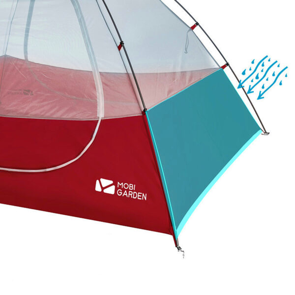 Mountaineering Camping Windproof And Rainproof Aluminum Alloy Three Season Double Deck Camping Tent - Image 3
